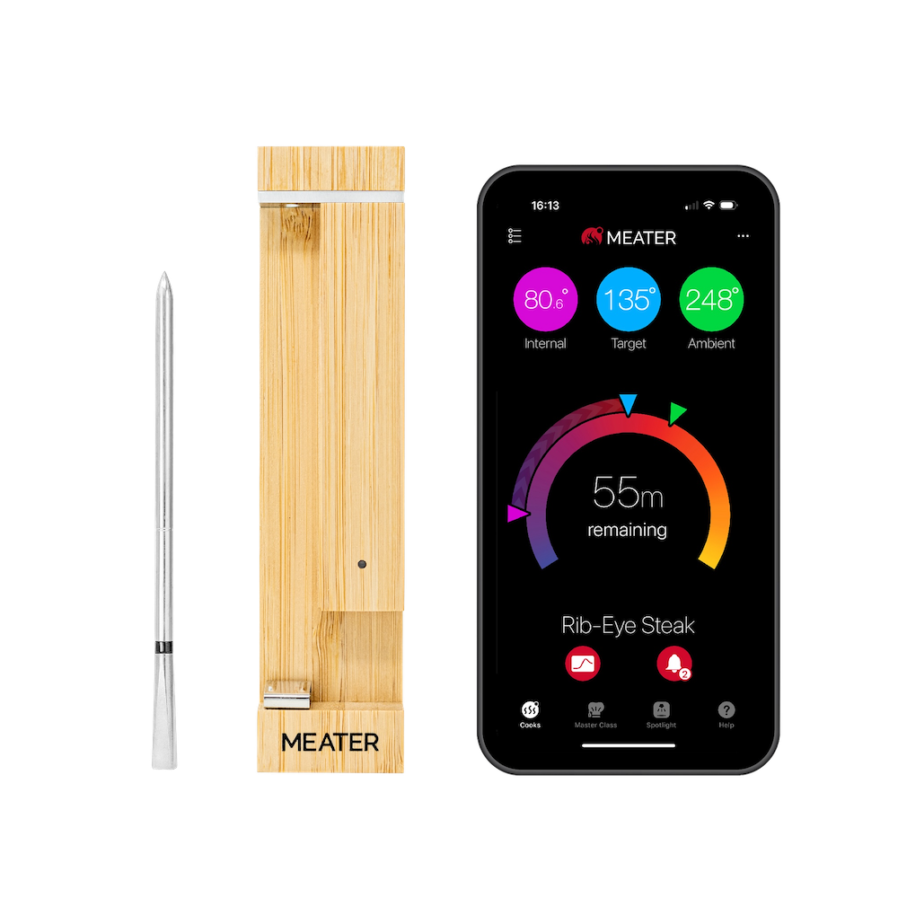 wireless thermometer with app on phone by Meater