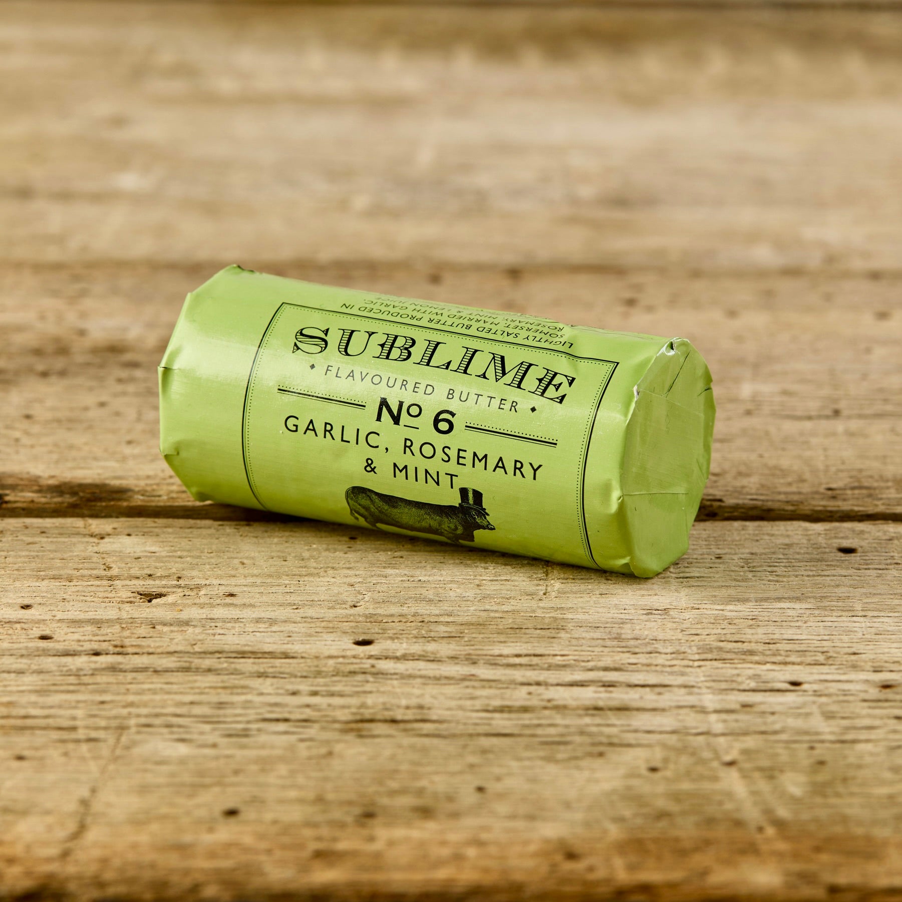 garlic, rosemary and mint flavoured butter by sublime butter