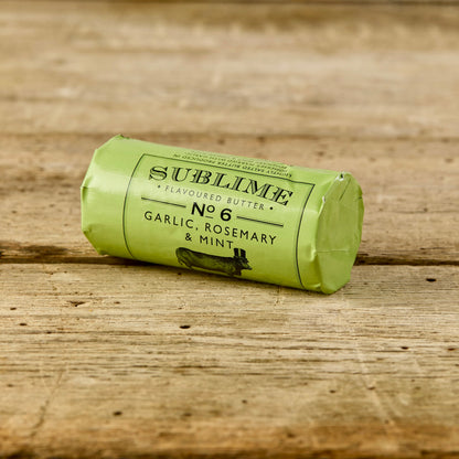 garlic, rosemary and mint flavoured butter by sublime butter